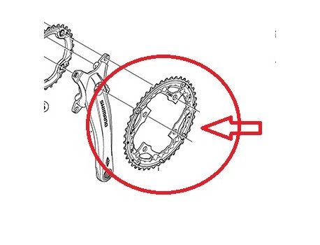 Shimano Plateau 48d (For ChainGuard) FC-T521 3x10v.