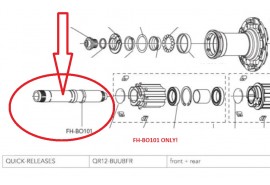 Campagnolo FH-BO101 Axe de roue arrière