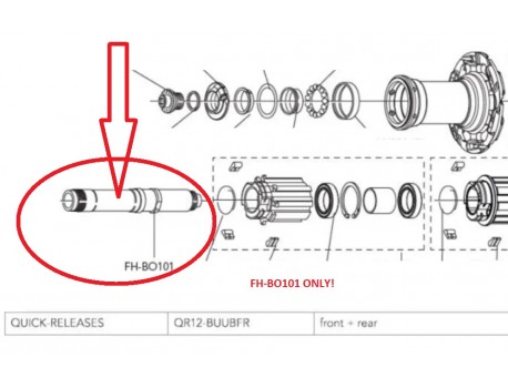 Campagnolo FH-BO101 Axe de roue arrière